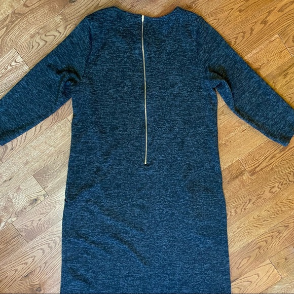 Nina Leonard heathered grey dress. Pockets - Picture 9 of 12